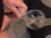 Sissy Lucy slut misses glass cuming