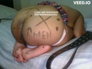 BONDAGE BELT COSPLAY BOND SOLO FEMALE BIG BOOTY ROUND BROWN