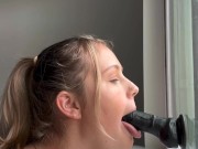 Blowing my favorite toy