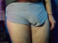 4K Grey Trunks Underwear Try-on Review