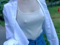 Eカップ157cm42kgのノーブラ散歩 Japanese no bra in public