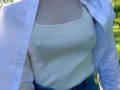 Eカップ157cm42kgのノーブラ散歩 Japanese no bra in public