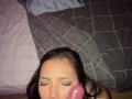 Amazing DEEPTHROAT from this LATINA BABE CUM ON FACE