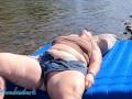 This HORNY MILF can't help herself, makes herself SQUIRT by the river