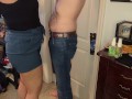 CFNM Hotwife Strips Cuckold to Tease his Locked Cock!