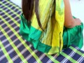 Arab MILF Sexy Stepmom Try To Tamil Traditional Saree & Blouse Wearing For Make me Horny