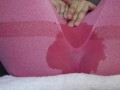 Squirting and soaking my leggins. Part II.