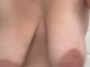 Playing With My Heavy Swinging MILF Tits- SavTheSocksyNurse on OF