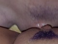 Goth girl with purple dyed bush gets multiple cumshots on pussy