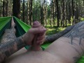 Amazing hard wank in the woods🔥