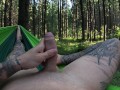 Amazing hard wank in the woods🔥