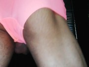 mostrando mi culo en bragas con sorpresa, primer plano