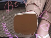 Stamping with my white slippers your favorite 🤤