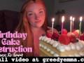 Birthday Cake Destruction - Ass and Feet - Cake Sitting Mess BBW Ass Foot Feet Fetish Worship Soles