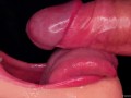 CLOSE UP: Rub your DICK on my TONGUE and CUM in MOUTH! Sensual Licking and Teasing the FRENULUM ASMR