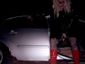 Crossdress get fuck in a car