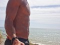 Risky Beach Adventure - Hot Guy Walking, Jerking Off and Cumming