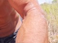 Risky Beach Adventure - Hot Guy Walking, Jerking Off and Cumming