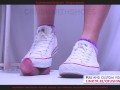 I'll make you cum under my white converse sneakers - 4K