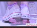 I'll make you cum under my white converse sneakers - 4K
