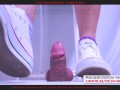 I'll make you cum under my white converse sneakers - 4K