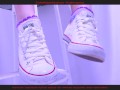 I'll make you cum under my white converse sneakers - 4K