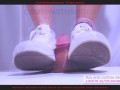 I'll make you cum under my white converse sneakers - 4K