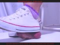 I'll make you cum under my white converse sneakers - 4K