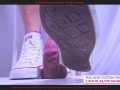 I'll make you cum under my white converse sneakers - 4K