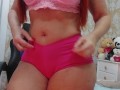 Sensual dance in shorts and showing her ass and pussy