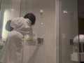 Showering in a luxury hotel