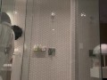 Showering in a luxury hotel
