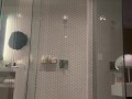 Showering in a luxury hotel