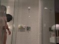 Showering in a luxury hotel