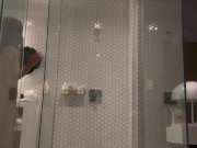 Showering in a luxury hotel