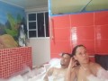My lover gives my cock a good fuck in the jacuzzi
