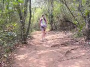 Hawk Tuah I went for a walk with my neighbor and he my pussy Hawk Tuah