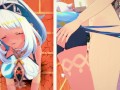 【原神】壁穴にハマったムアラニが壁尻中出しセックスされる3Dエロアニメーション。(むあらにpart3。Genshin Mualani hole in the wall sex.玛拉妮隔墙性爱)
