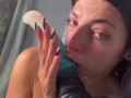 Suck 2 monster dildo in my bath
