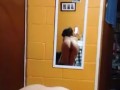 Watch how I masturbate in front of the mirror with a huge toy