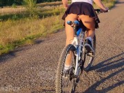 RIDING A BIKE WITHOUT PANTIES MADE ME SO HORNY THAT I CAME RIGHT ON THE ROAD FROM RUBBING MY CLIT AN