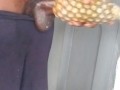 Mb michel12 is back again with his nasty stuff 💋i FUCKED my  pineapple & cum in it, I rock 🖤