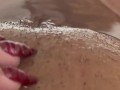 Big large clit rubbing in bathtub