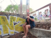 Smoking a cigar while making my wife ORGASM in public