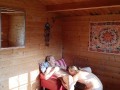 Milf fucked in standing missionary. Cozy garden cottage made for fucking!