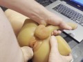 Double vaginas, playing with toys
