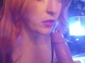 Redhead gives you the blowjob you deserve! (Dildo Training)