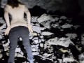 Exploring her cave while deep underground - Getting naughty in an abandoned mine