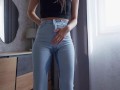 Real Female Desperation! Crying Pee in Jeans
