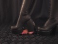 Goth Girl Trampling Your Cock and Balls in Naked Wolfe Boots